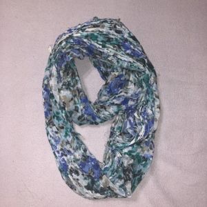Blue infinity scarf